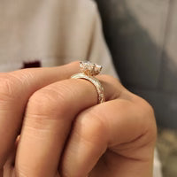 Art Deco Oval Cut Sterling Silver Engagement Ring