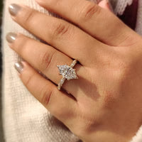 4.0 ct Dutch Marquise Cut Sterling Silver Engagement Ring