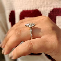 4.0 ct Dutch Marquise Cut Sterling Silver Engagement Ring